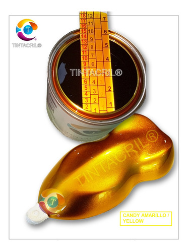 Imagen 4 de 9 de Pintura Candy Bicapa X 1 Lt. Dorado