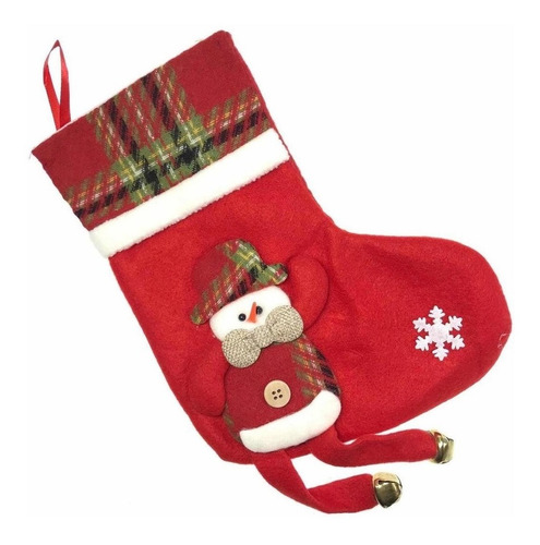 3 Botas Navideñas 25cm Colgantes Adorno Arbol Navidad Santa Dorado