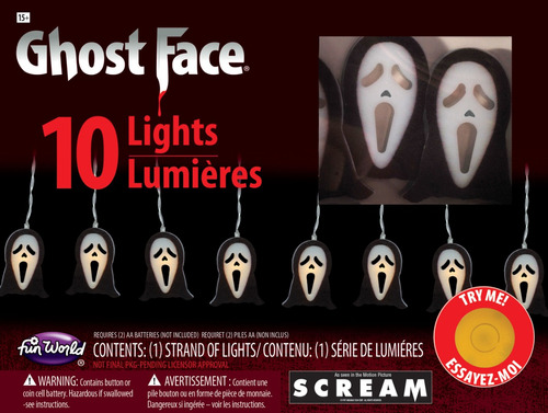 Decorativo Guia De Luces Ghost Face Scream Halloween