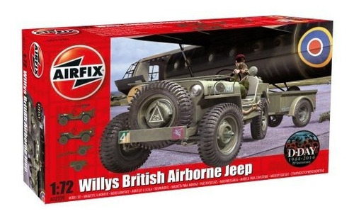 Airfix 1:72 Kit De Jeep Aerotransportado Britanico Willys ()