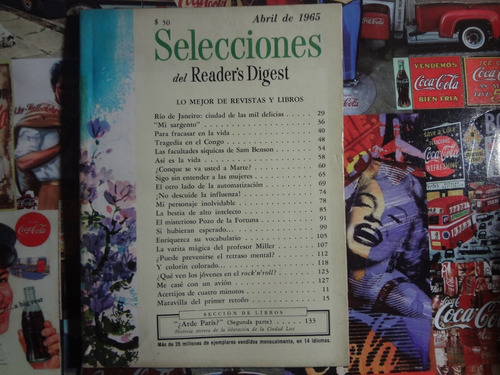 Selecciones Readers Digest Abril 65 Rock And Roll Sam Benson