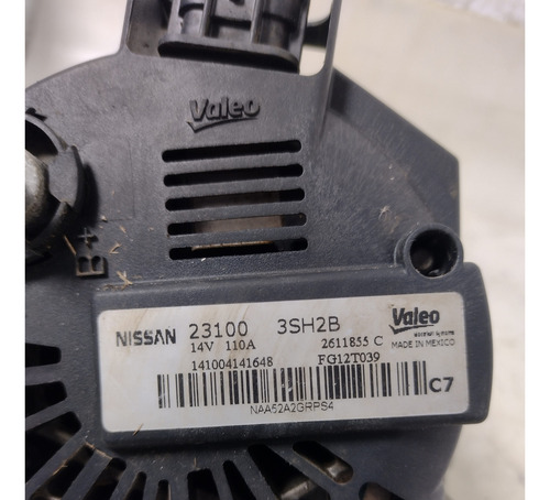 Alternador Nissan Sentra Versa Tiida 1.8 2014 (Usado)