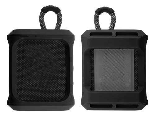 Funda De Silicona Para Altavoz Para Jbl Go 3 Con Correa Negro