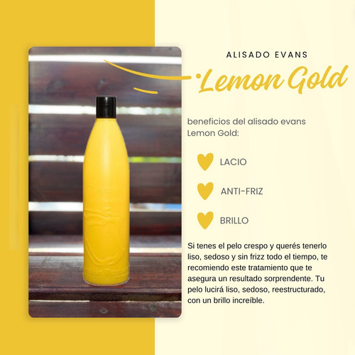 Evans Brushing Progresivo Laciado Lemon Gold 250 Ml