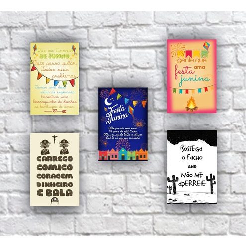 Imagem 1 de 3 de Kit 10 Placas Decorativa Festa Junina Cordel