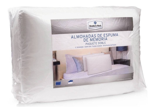 Almohada Member's Mark Memory Foam Queen 2 Pzas+ 1 Cb 3c