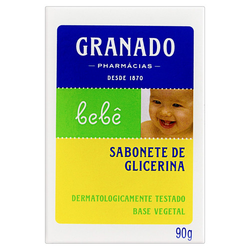Imagem 1 de 4 de Sabão em barra Granado de Glicerina Bebê de 90 g