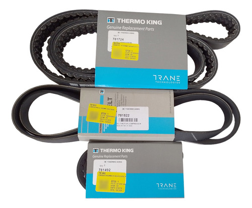 Kit 3 Correias Thermo King T600 T800  