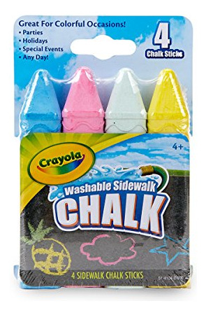 Crayola Sidewalk Chalk 4/pkg, Multicolor