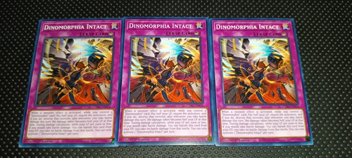 Set 3 Cartas Yugioh Dinomorphia Intact Cyac 