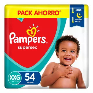 Pañales Pampers SuperSec Max XXG 54 u