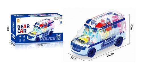 Camioneta Policía Con Luz Y Sonido 16cm 
