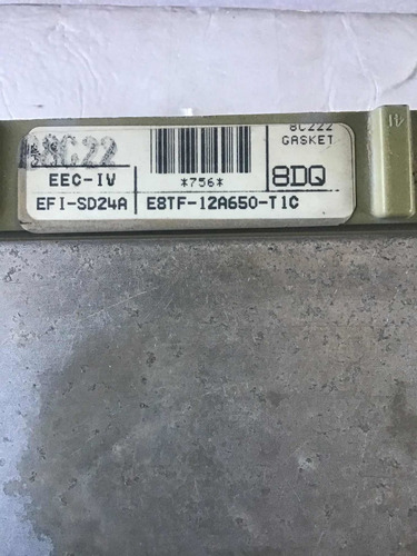 Computadora Ecu Motor Ford Ranger 1988. E8tf 12a650 T1c (Usado)