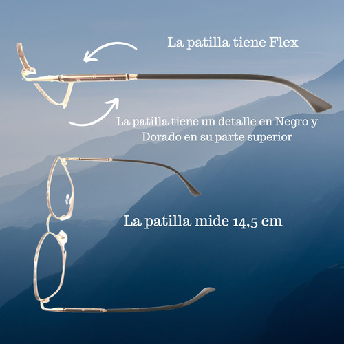 Armazones De Lentes Anteojos Lectura Aper 2168 Metal Negro Para El Frente Del Marco Y Negro Nacarado Medio Grisaceo Para El Contorno Del Marco