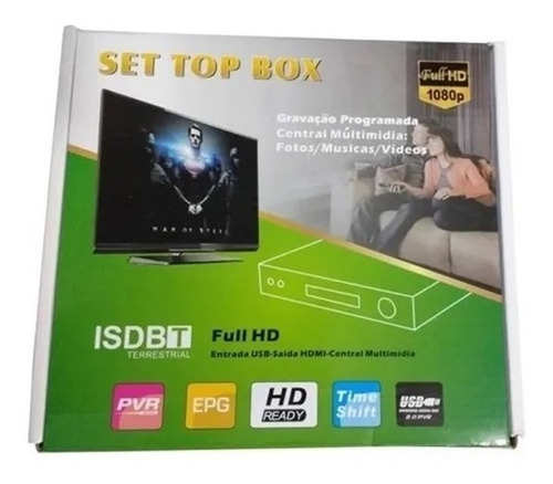 Conversor Digital Tv Isdb-t Set Top Box Full Hd Hdmi Defeito