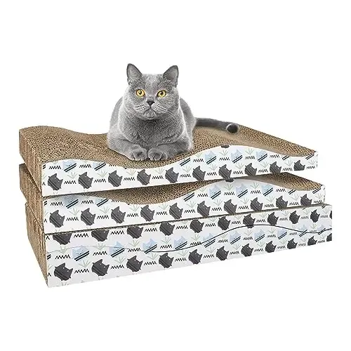 Rascador Para Gatos Plegable - Cartón, Con Bola Juguete, Centro De Actividad Interactivo