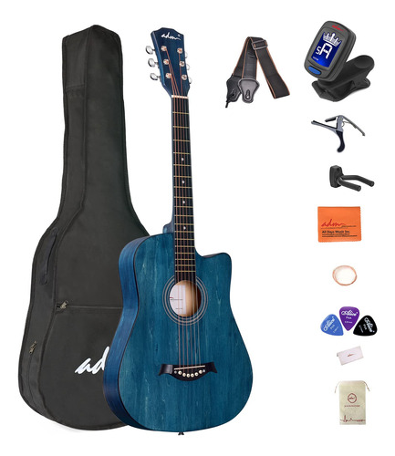 Adm Guitarra Acustica 38  Para Niño Principiante Adulto Kit