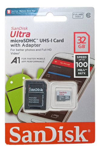 Memoria Micro Sd Sandisk 32gb Sellado