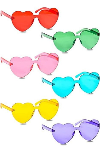 Paquete Gafas De Fiesta, Gafas De Sol Sin Montura 6 Pcs