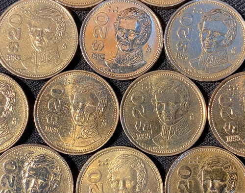 Monedas 20 Pesos 1985 En Perfectas Condiciones. Lote De 15
