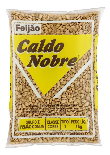 Feijão carioca cores Caldo Nobre em pacote sem glúten 1 kg