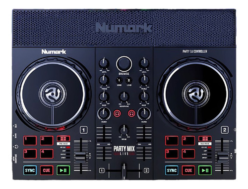Controlador Dj Con Bafles Y Luces Numark Partymix Live