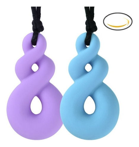 2pc Bebé Dentición De Silicona Collar De Lactancia Materna D