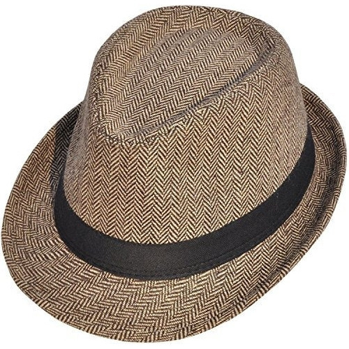 Sombrero Fedora Unisex, Color Marrón