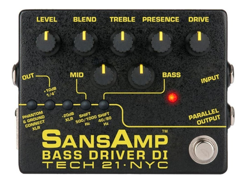 Tech 21 Sansamp Bass Driver Di V2 Bundle Con 3 Cables De Par