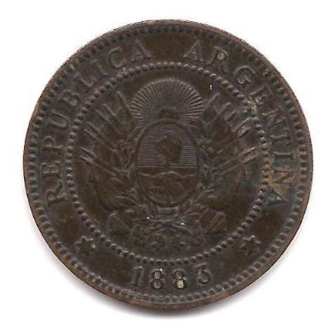 Moneda Argentina De 1 Centavo Del Año 1883 Muy Buena