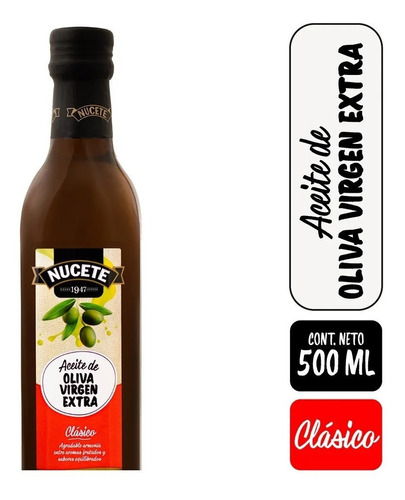 Aceite De Oliva Extra Virgen Nucete En Botella 500 Ml