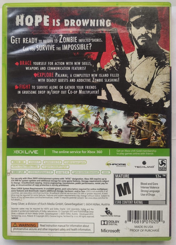 Dead Island Riptide Original Xbox 360 (Usado)