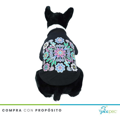 Imagen 2 de 4 de Playera Ramillete Negro (m)