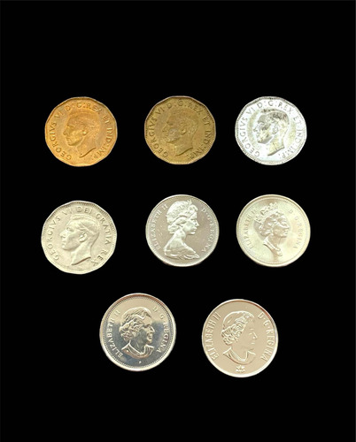 8 Monedas De 5 Centavos Canada Todas Diferentes