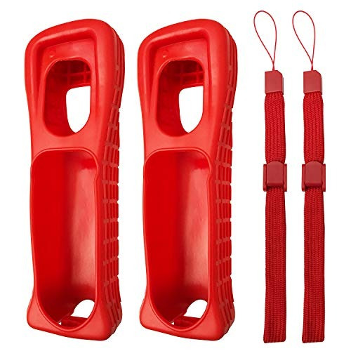 Jadebones 2x, Funda De Piel De Silicona Roja Con Pulsera Par