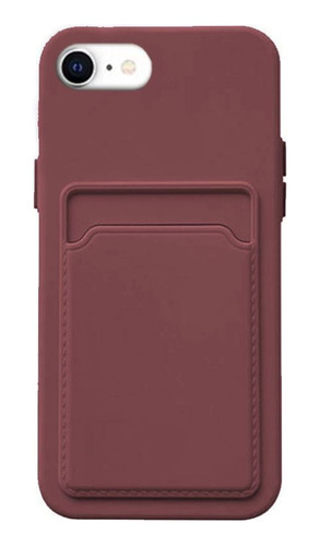 Protector Para iPhone 7/8/se Wallet Red Wine