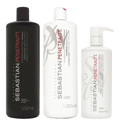 Shampoo + Acondicionador + Mascarilla Sebastian Penetraitt