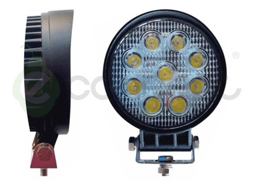Pack X 10 Faros Reflector Led 27w Redondo 12v 24v Tractor