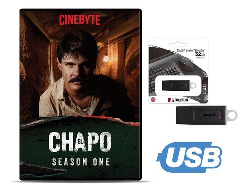 El Chapo / 3 Temporadas En Usb 32 Gb Kingston