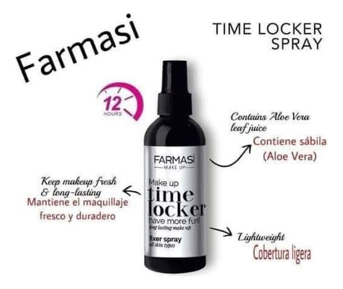 Fijador De Maquillaje Vfx Pro Time Locker Farmasi (blanco)