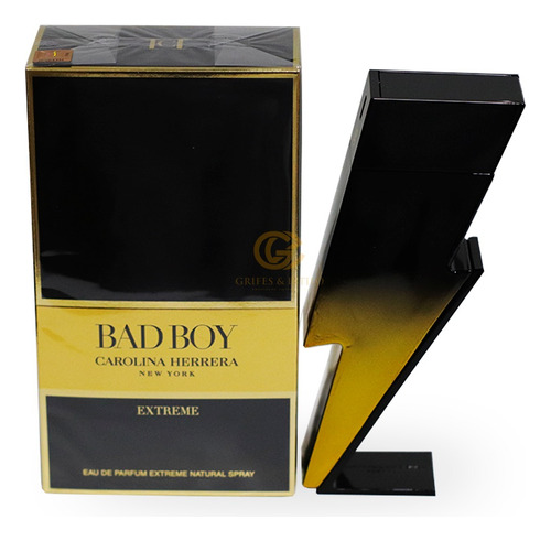 Perfume Importado Masculino Bad Boy Extreme Edp 100ml - Carolina Herrera - 100% Original Lacrado Com Selo Adipec E Nota Fiscal Pronta Entrega