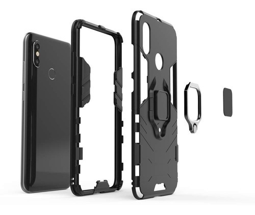 Capa Xiaomi Mi8 Mi 8 Case Skudo D2 + Película Skudo 6d Cor Preta