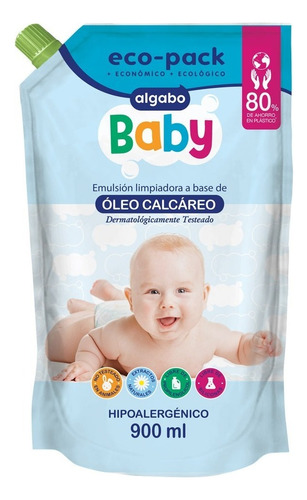 Repuesto Baby Óleo Calcáreo 900ml Ecopack Algabo