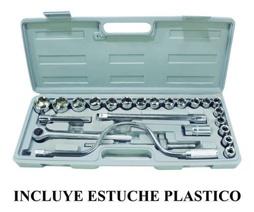 Set Herramientas Llaves Tubo Cricket 25 Piezas Valija