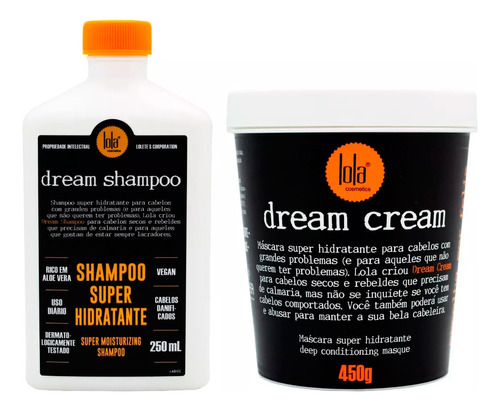 Lola Cosmetics Dream Cream Shampoo Hidratante + Máscara 450g