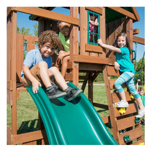 Casa De Madera, Niños Resbaladilla Tobogan Diversion Juego