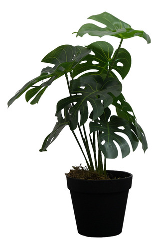 Kit 4 Plantas Artificiales Tipo Mini Monstera 35cm