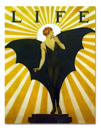Poster Lámina Decorativa Mujer Murciélago Tapa Revista Life