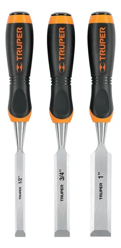 Juego De 3 Formones Mango Comfort Grip Truper 17759