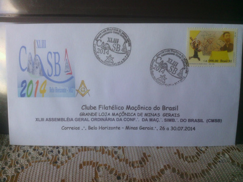 Mc8  Envelope De Maçonaria De  Bh - Minas Gerais